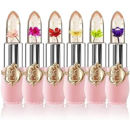 ( ৬ পিস) Full Set Jelly Dried Flower Color Changing Lip Balm