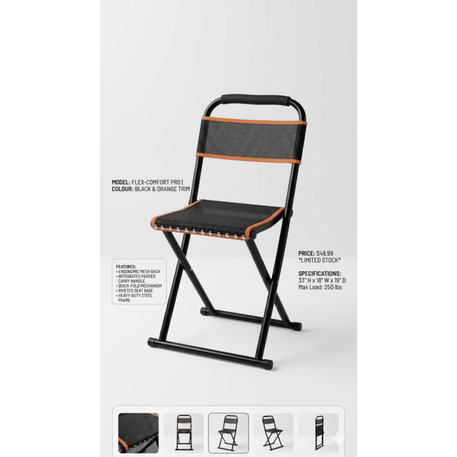Premium Compact Foldable Chair