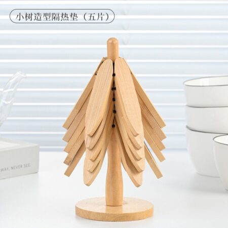 EcoGuard Bamboo Trivet Set-Natural Wood
