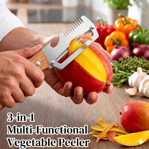 2 Pcs Stainless Steel Vegetable Peeler Set - Image 3