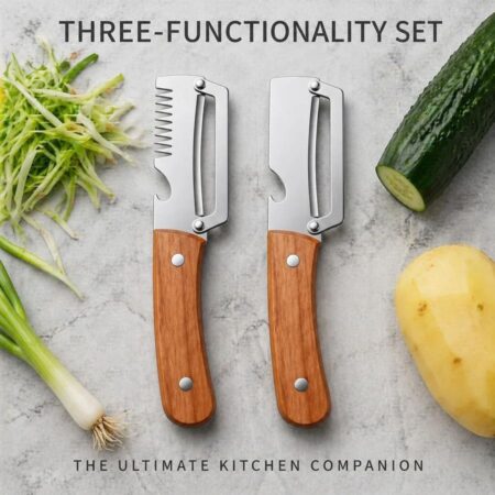 2 Pcs Stainless Steel Vegetable Peeler Set